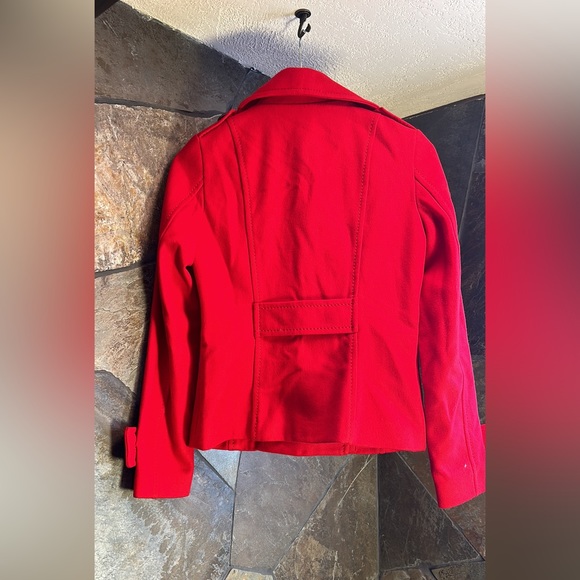 Red, Divided pea coat - Picture 7 of 7